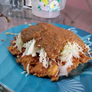 Tahu Telor Sambal Kacang Porsi Besar