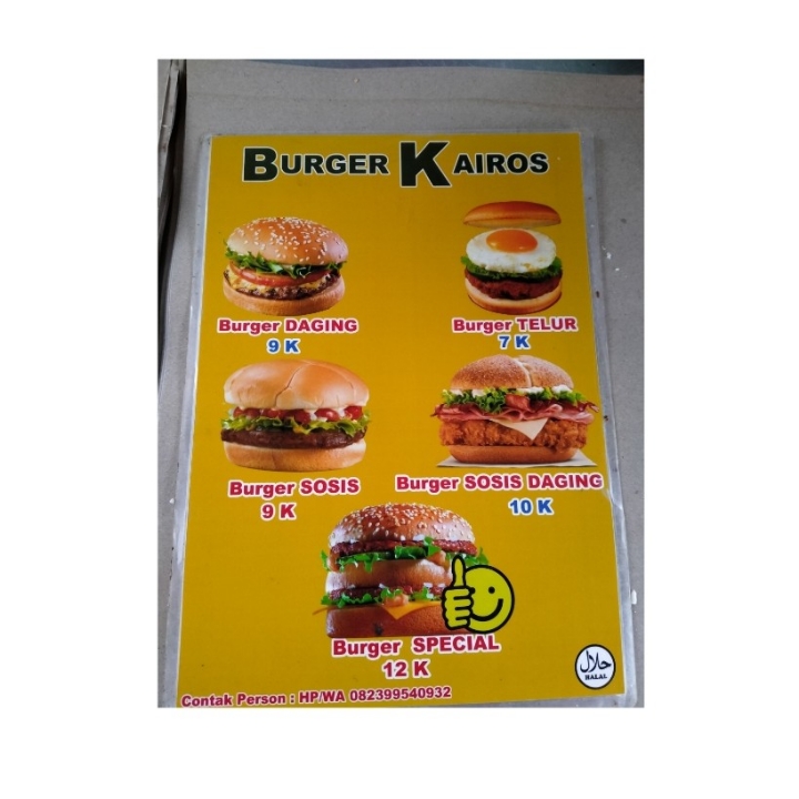 Tampilan  Menu Burger