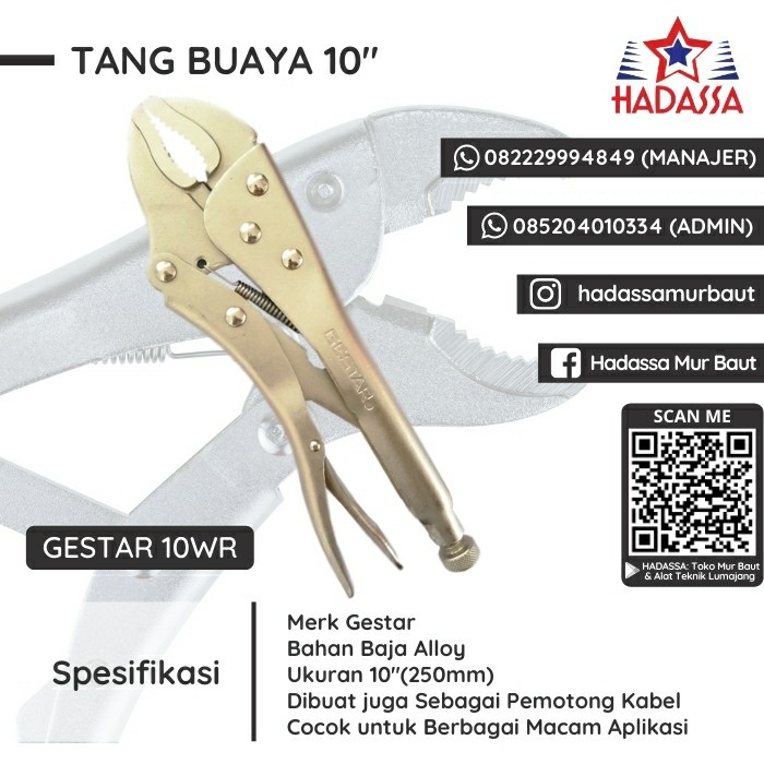 Tang Buaya 10 Inci Gestar 10WR