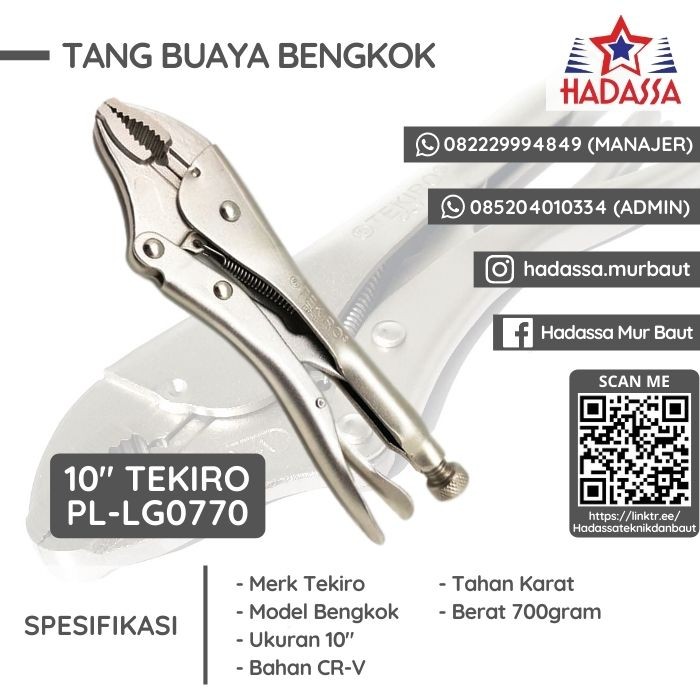 Tang Buaya Bengkok 10 Inci Tekiro PL-LG0770