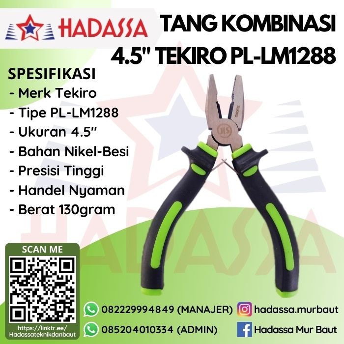 Tang Kombinasi 4 Setengah Inci Tekiro PL-LM1288