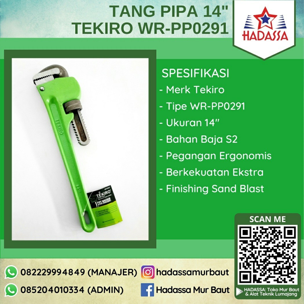 Tang Pipa 14 Inci Tekiro WR-PP0291