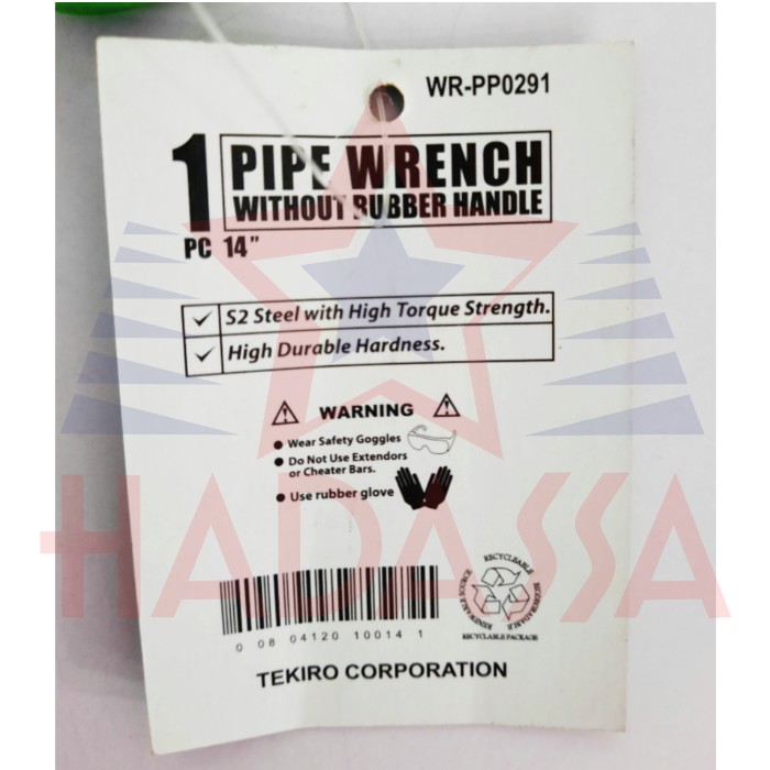 Tang Pipa 14 Inci Tekiro WR-PP0291 5