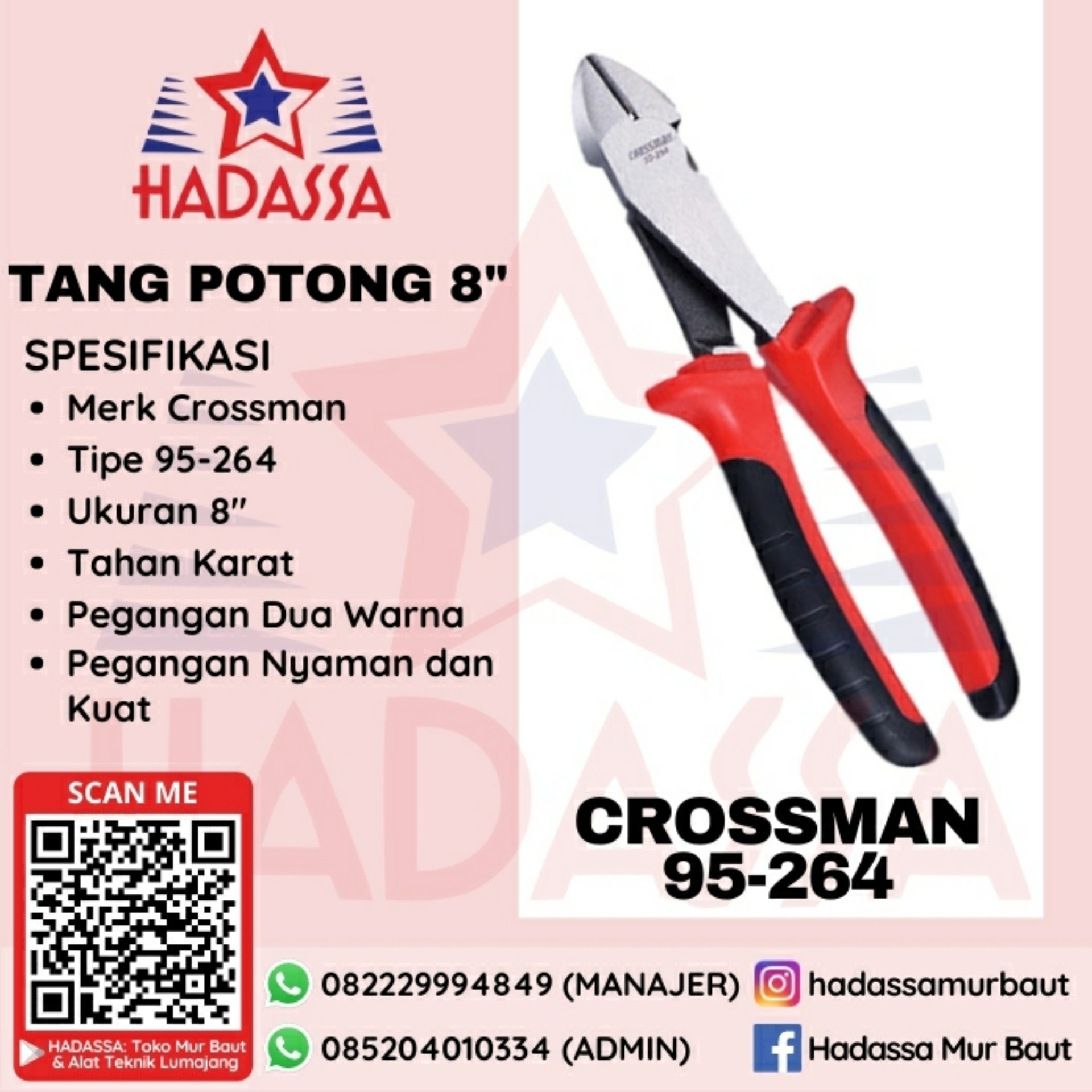 Tang Potong 8Inci Crossman 95-264