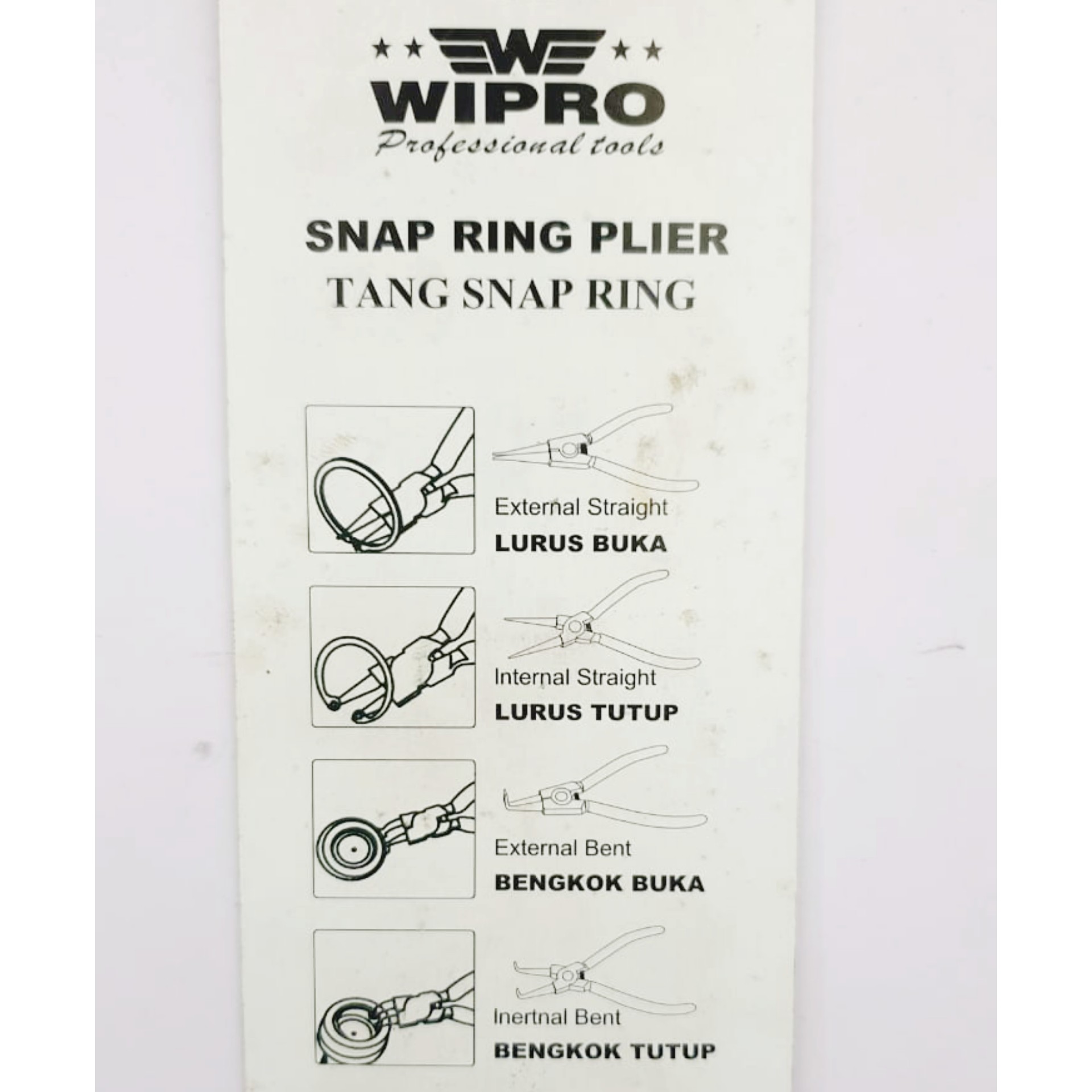 Tang Snap Ring 7Inch Lurus Buka Wipro 3