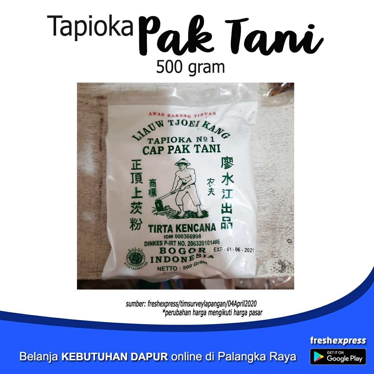 Tapioka Pak Tani 500 Gram