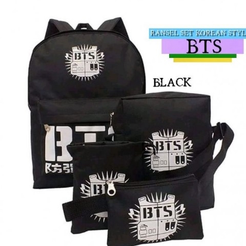 Tas Ransel Set Korean BTS 4 in 1