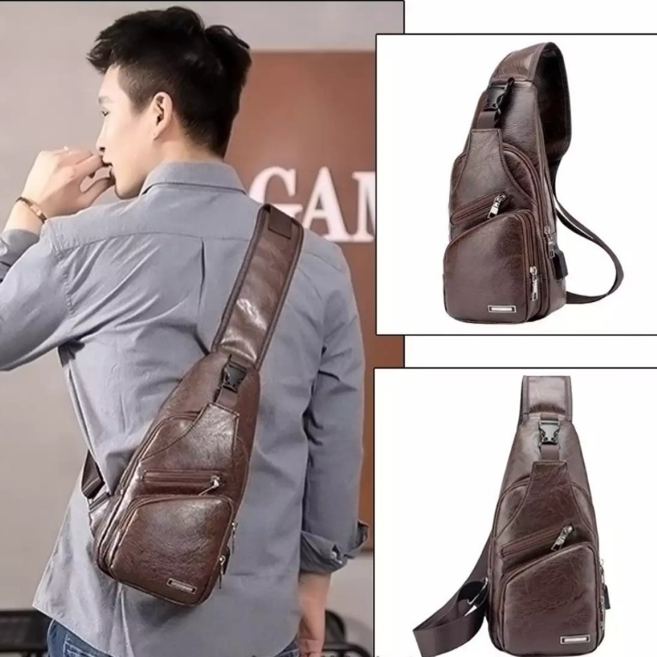 Tas Selempang Anti Maling 3p Drak Brown