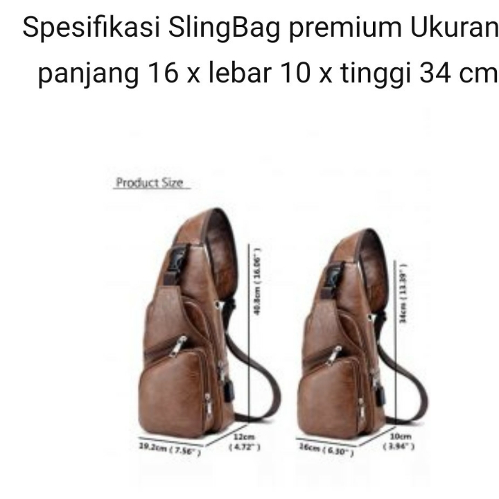 Tas Selempang Kulit Sintetis 4