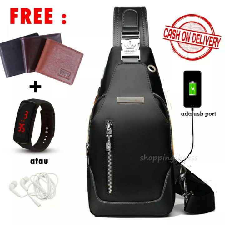 Tas Slempang USB Free Dompet Jam Tangan Ato Handset 2