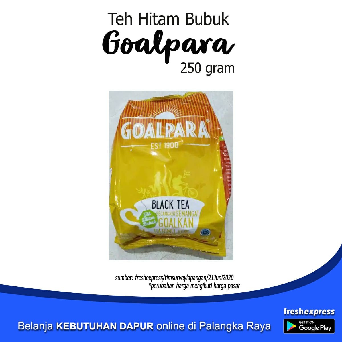 Teh Hitam Bubuk Goalpara 250 Gram