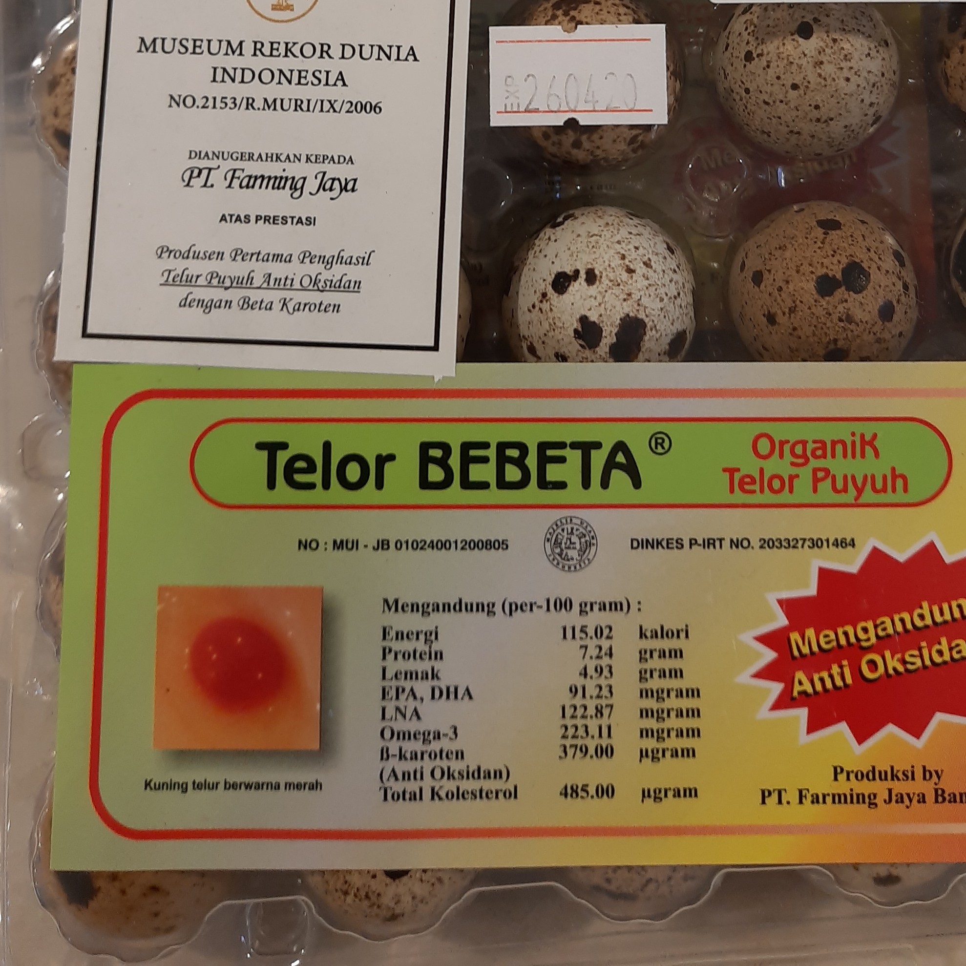 Telur Puyuh Bebeta