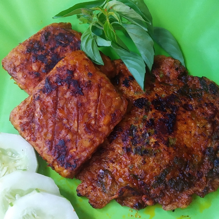 Telur dan Tempe Bakar Saja