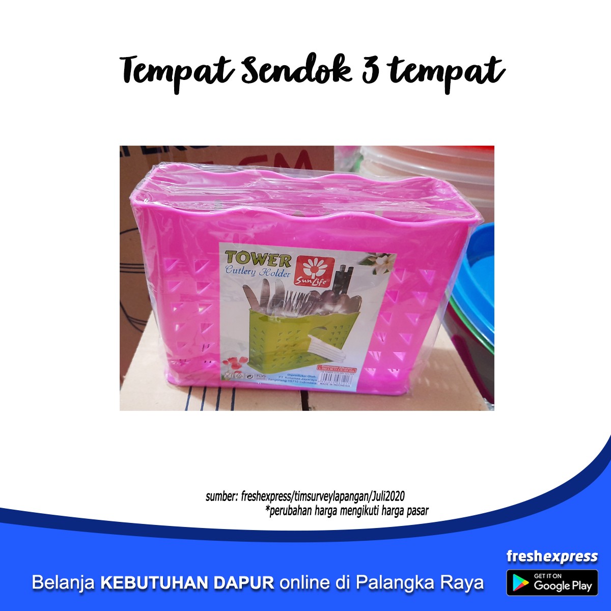 Tempat Sendok 3 Tempat