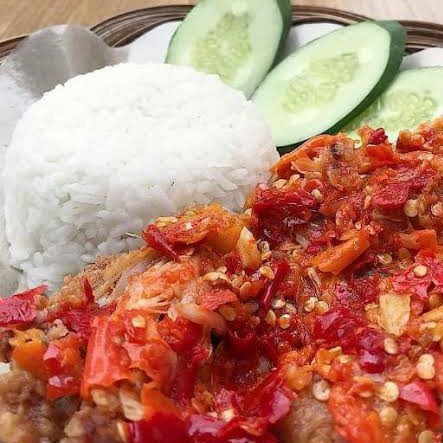 Tempe Geprek Nasi