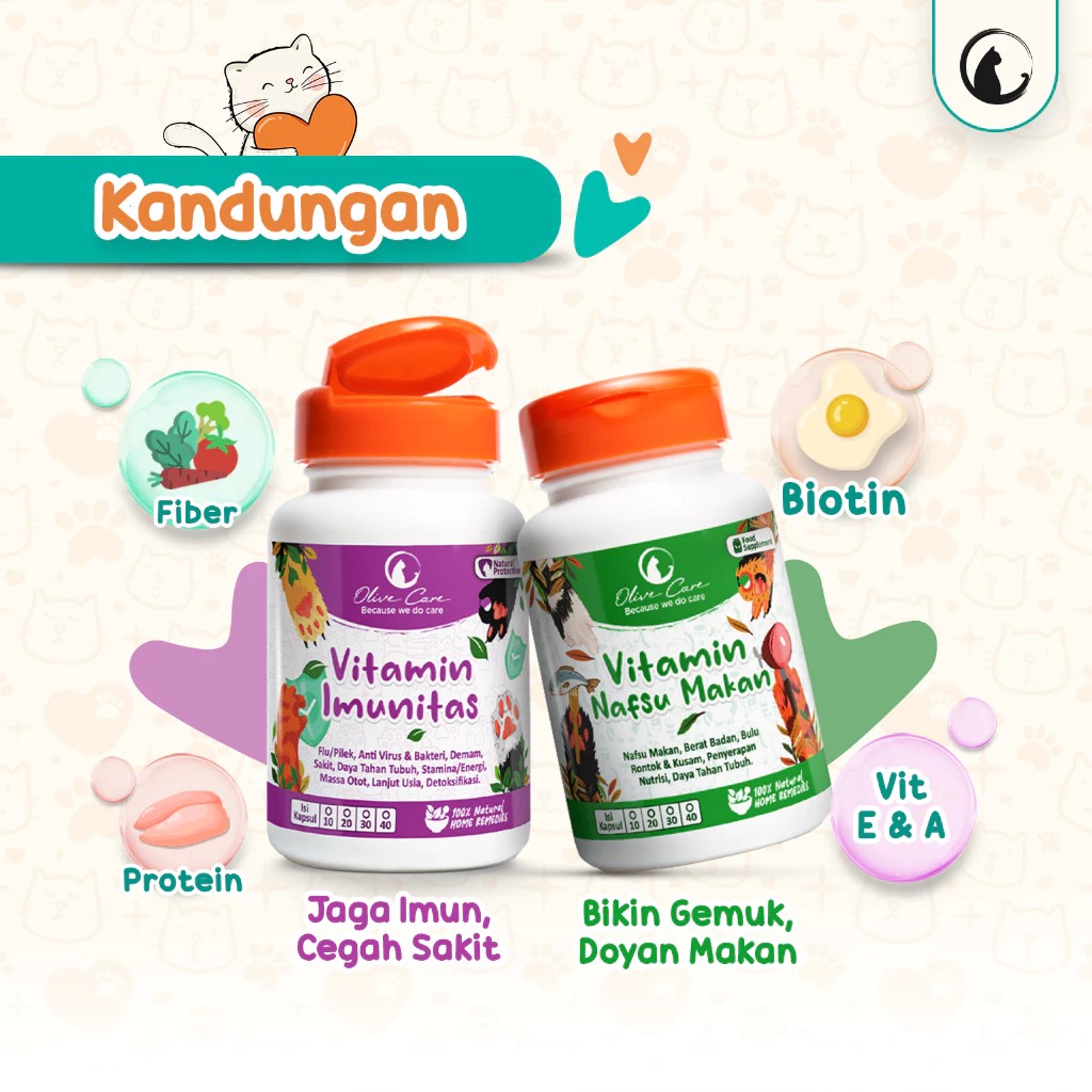 Temukan Olive Care Vitamin Kucing 3