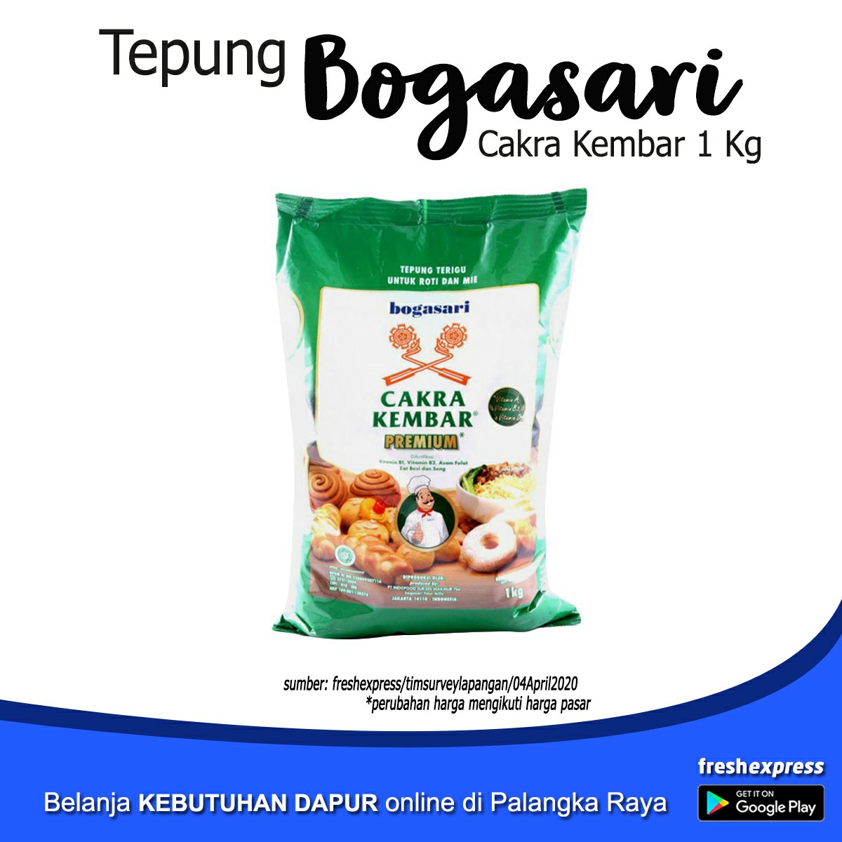 Tepung Bogasari Cakra Kembar 1 Kg