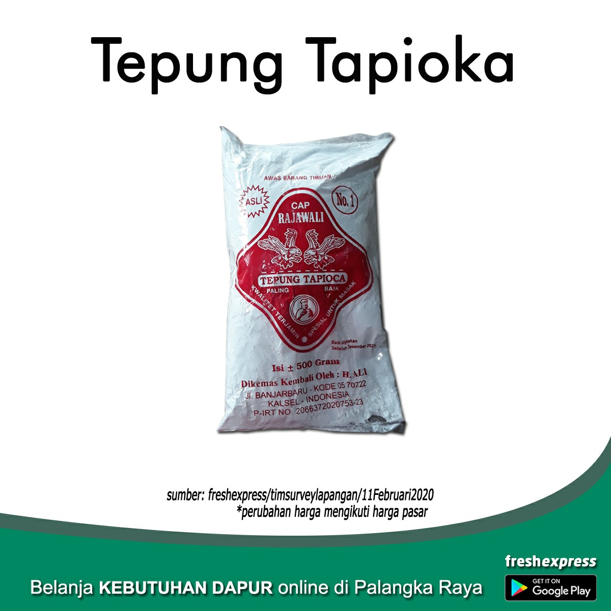 Tepung Tapioka Cap Rajawali 500 Gram