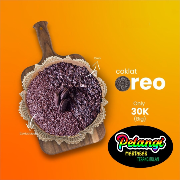 Terang Bulan Coklat Oreo Besar 12 Potong