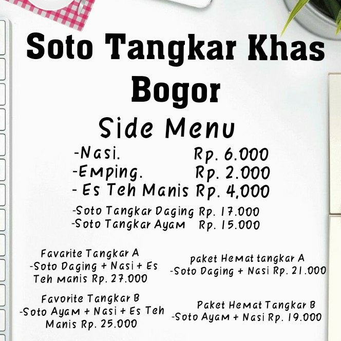 Tersedia Paket Soto Tangkar Khas Bogor