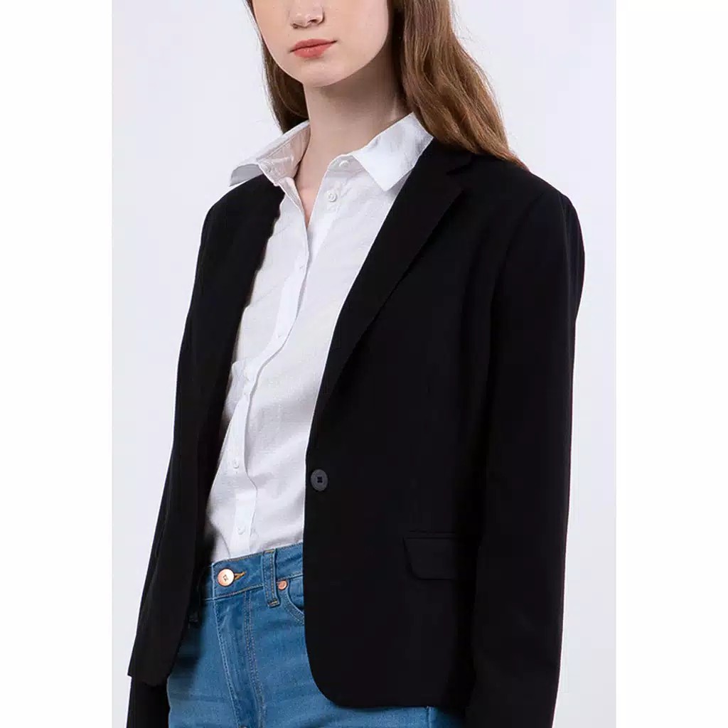 The Executive 5-BZWBSC501O008 Long Sleeves Blazer Black 3