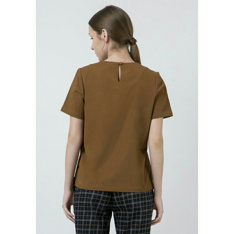 The Executive Apron Wrap Blouse 5-BSWDYN120D057 Brown 3