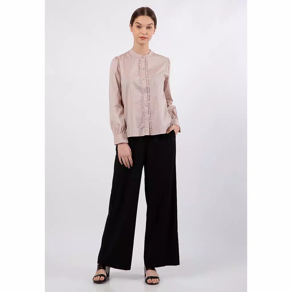 The Executive Balloon Sleeves Blouse 5-BLWFEM120E002 Taupe 4