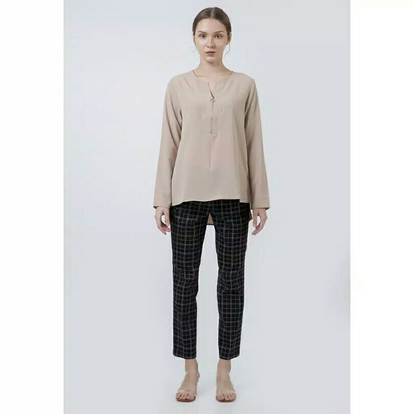 The Executive Basic Long Sleeves Blouse 5-BLWKEY120D011 Khak