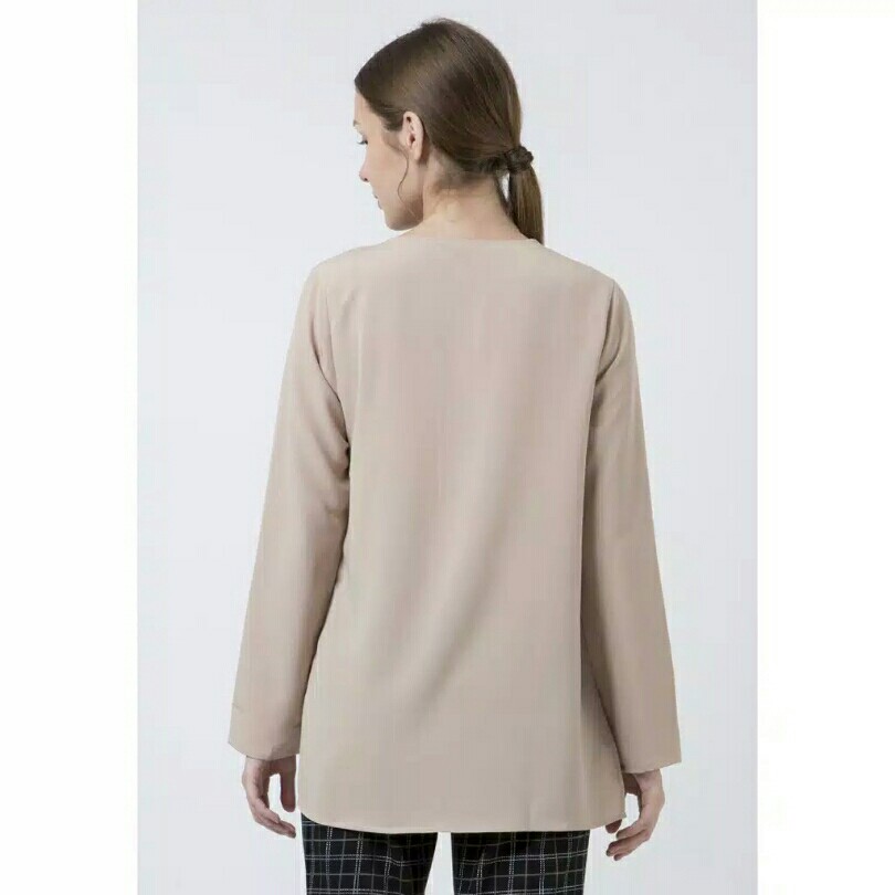 The Executive Basic Long Sleeves Blouse 5-BLWKEY120D011 Khak 3