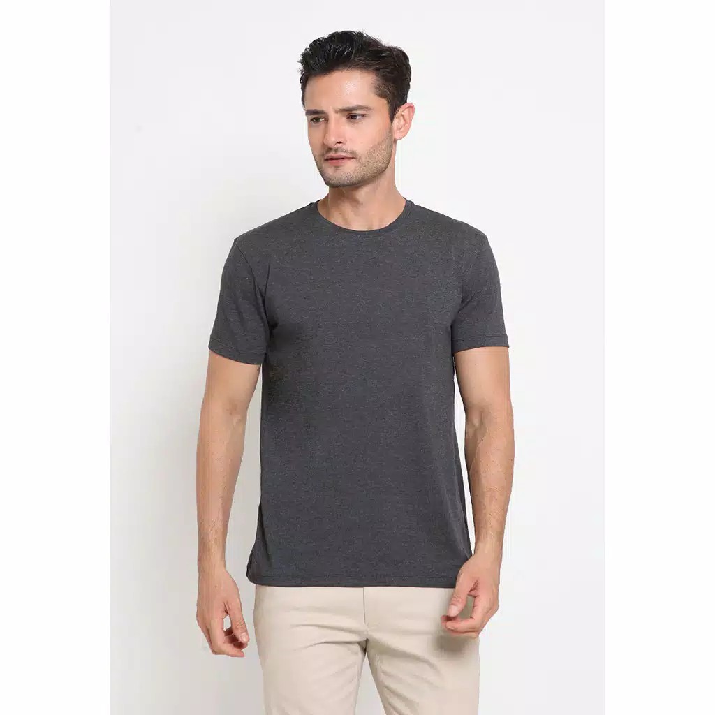 The Executive Basic Round T-Shirt 1-TSIBSC519O039 Dark Grey