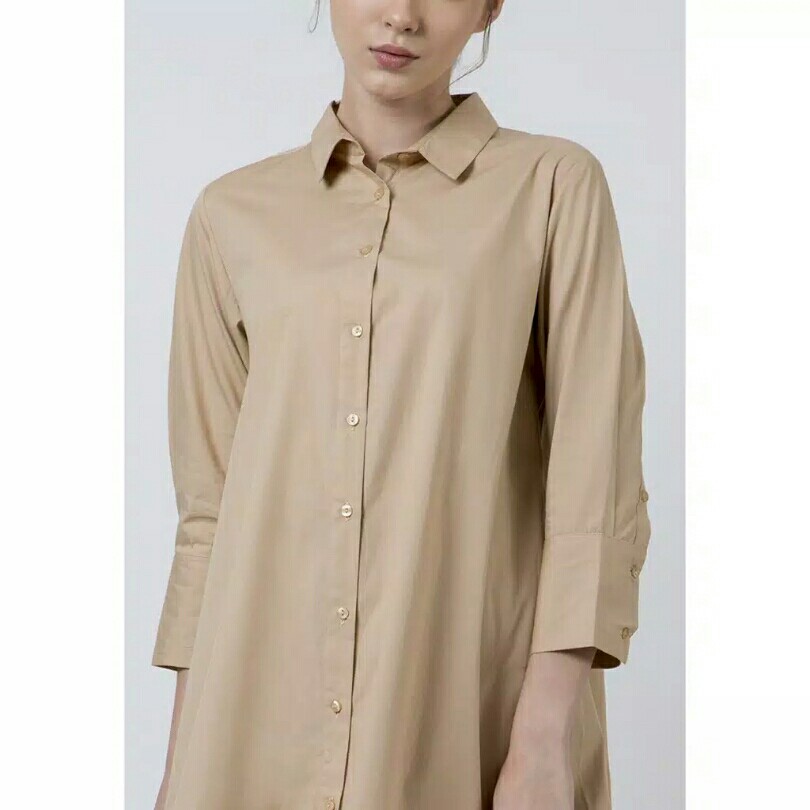 The Executive Basic Shirt Dress 5-DDWKEY120D021 Khaki 2