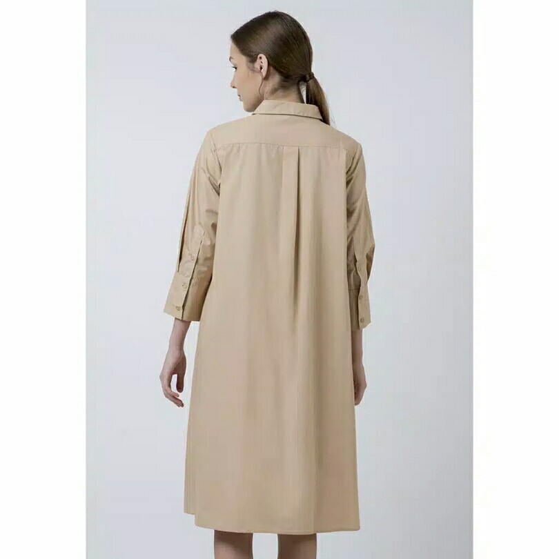 The Executive Basic Shirt Dress 5-DDWKEY120D021 Khaki 3