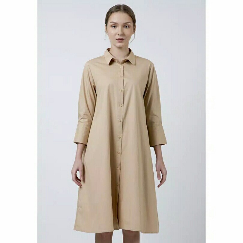 The Executive Basic Shirt Dress 5-DDWKEY120D021 Khaki 4