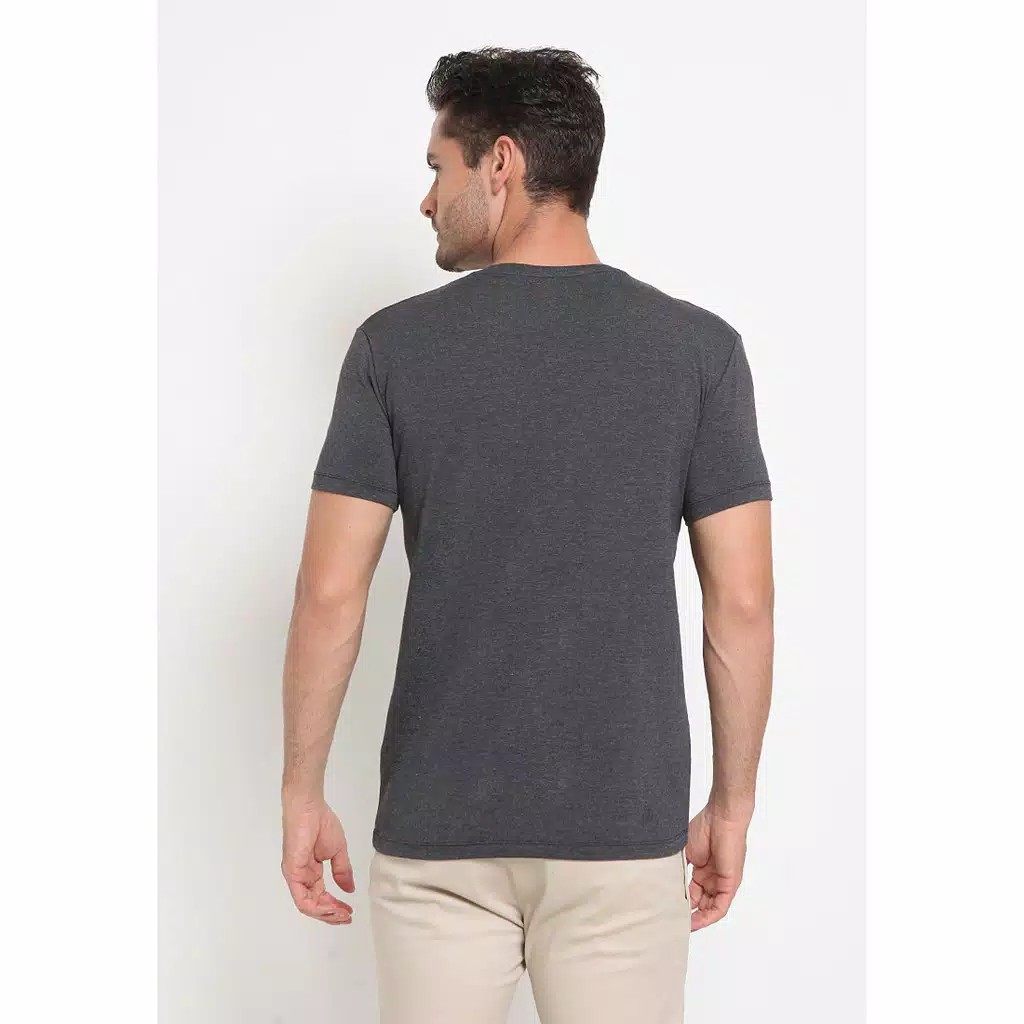 The Executive Basic V Neck T-Shirt 1-TSIBSC519O043 Dark Grey 2