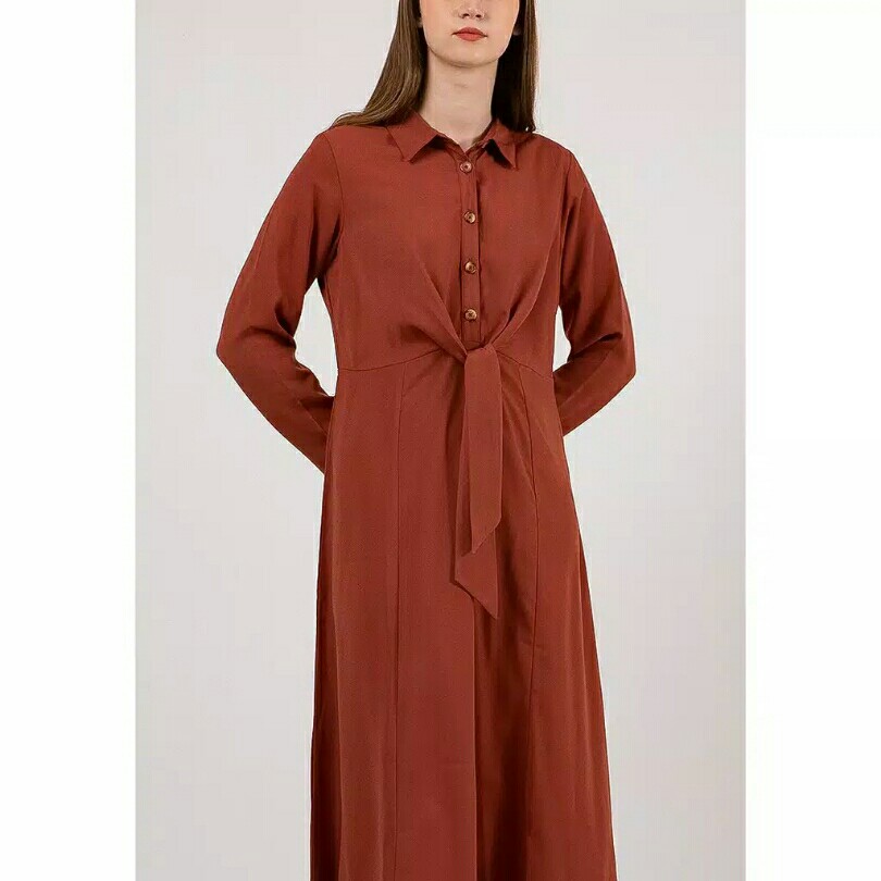 The Executive Long Dress 5-DDWKEY120D019 Terracotta 3