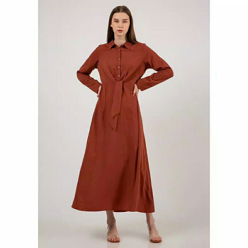 The Executive Long Dress 5-DDWKEY120D019 Terracotta 4