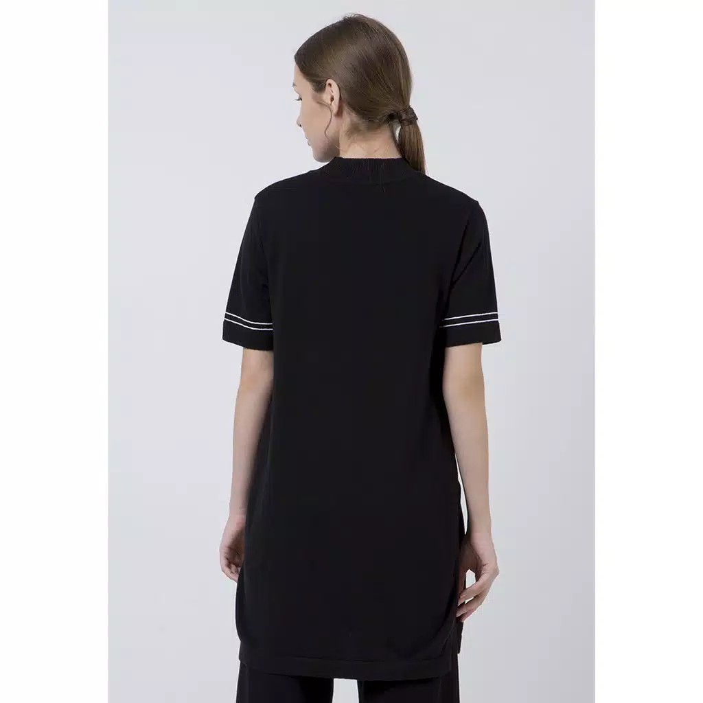 The Executive Loose Tunic With Contrast Line  5-TNGDYN120D058 Black 2