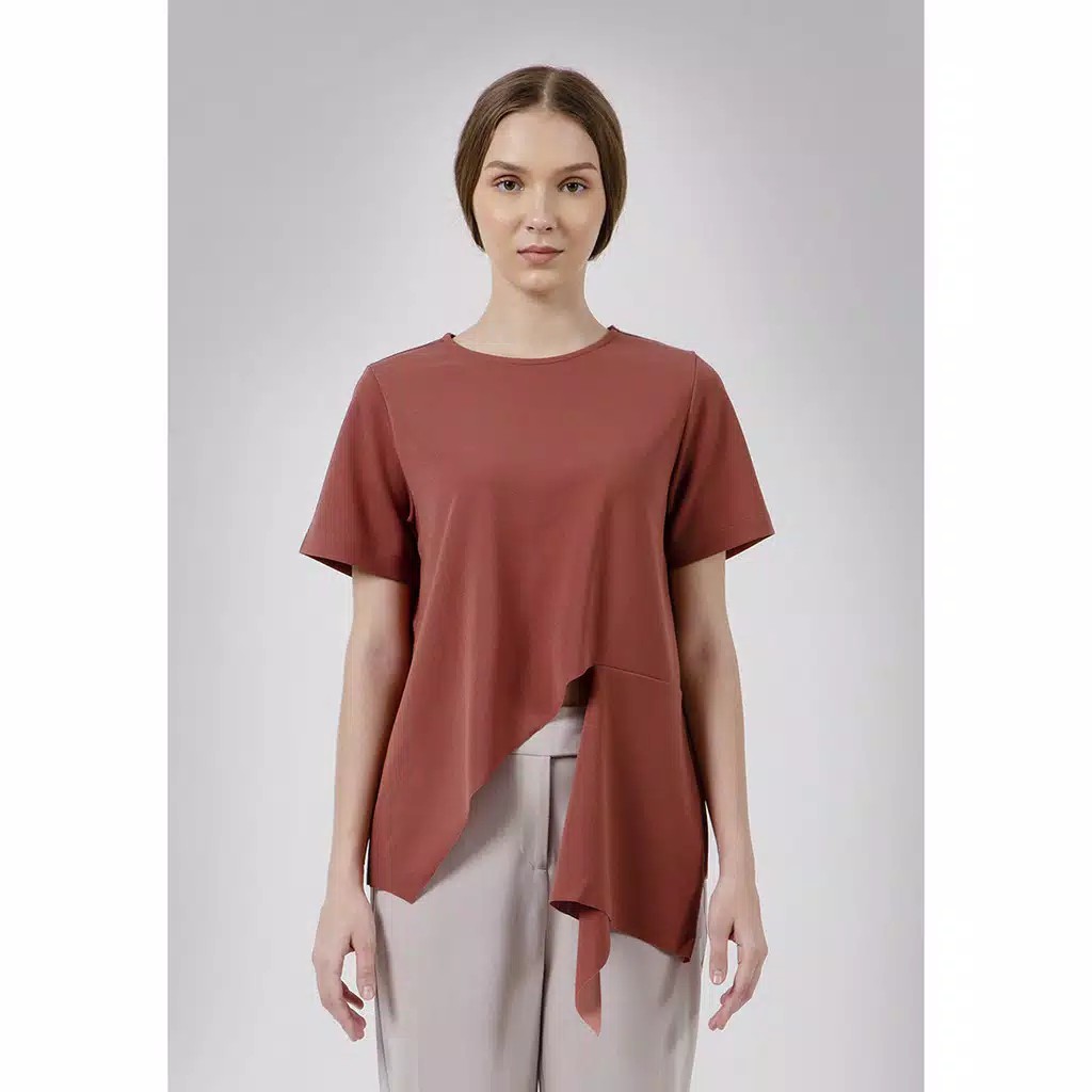 The Executive Loose blouse 5-BSKSIG120C025 Terracotta