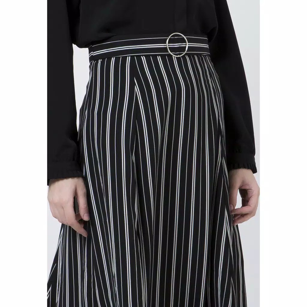 The Executive Patterned Maxi Skirt  5-SXWKEY120D033 Black 3