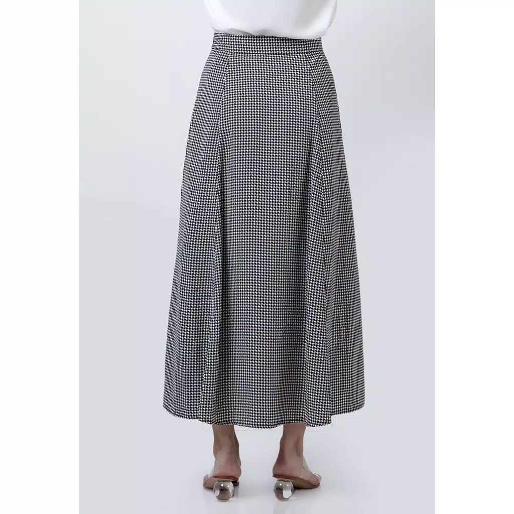 The Executive Patterned Maxi Skirt  5-SXWKEY120D034 Off White 2