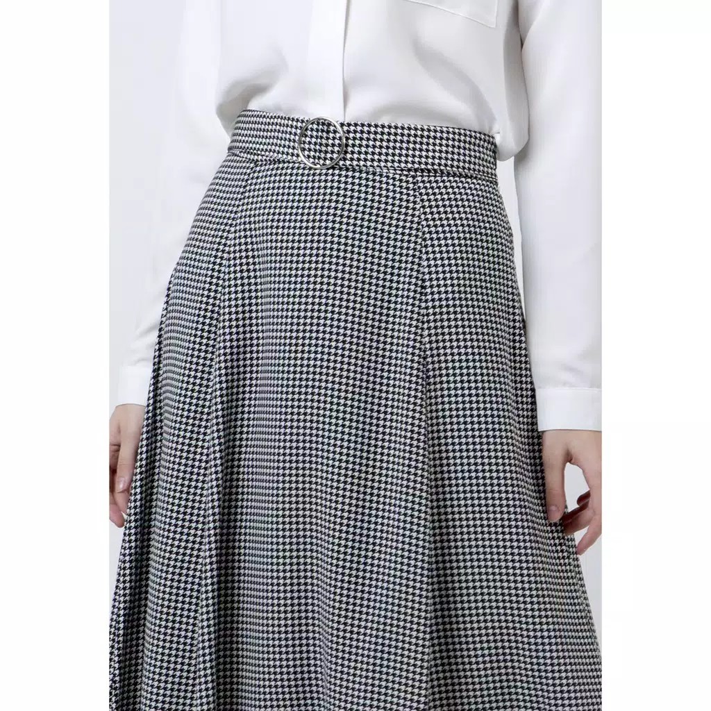 The Executive Patterned Maxi Skirt  5-SXWKEY120D034 Off White 3