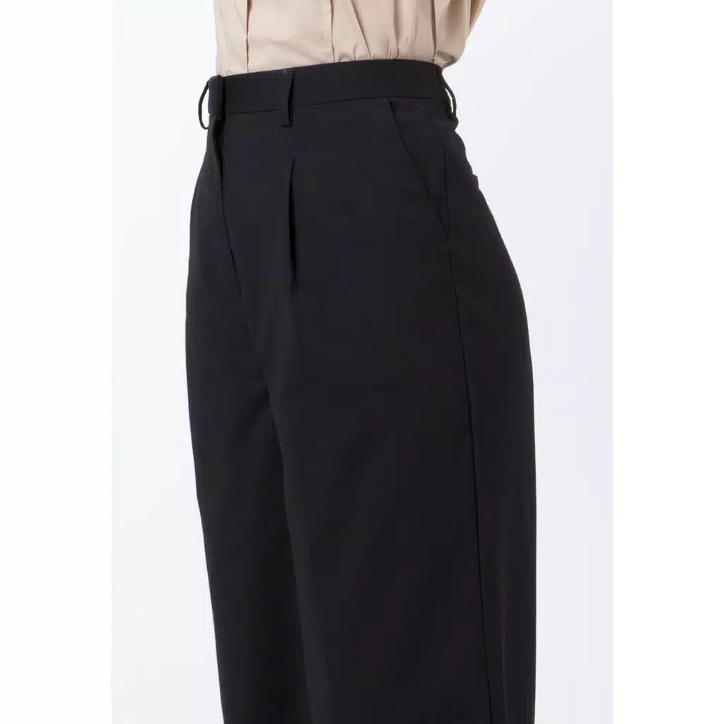 The Executive Wide Leg Pants 5-LPWKEY120D024 Black 3