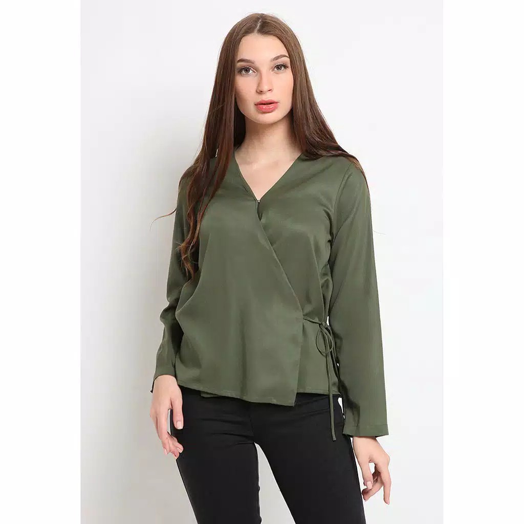 The Executive Wrap Long Sleeves Blouse