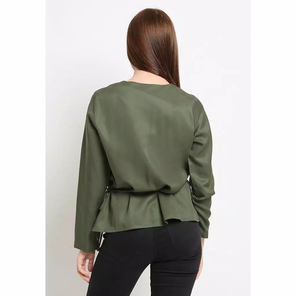 The Executive Wrap Long Sleeves Blouse 2