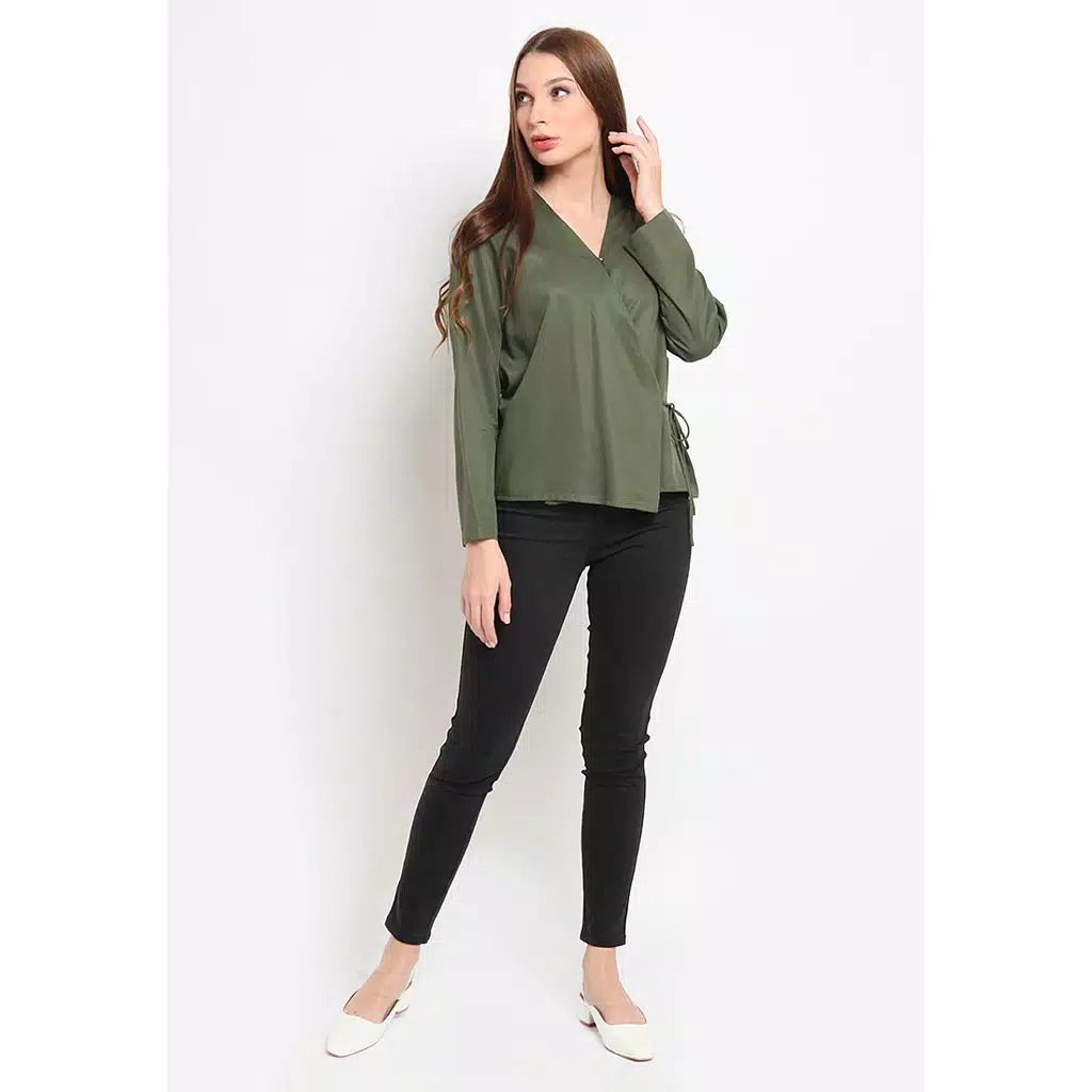 The Executive Wrap Long Sleeves Blouse 4