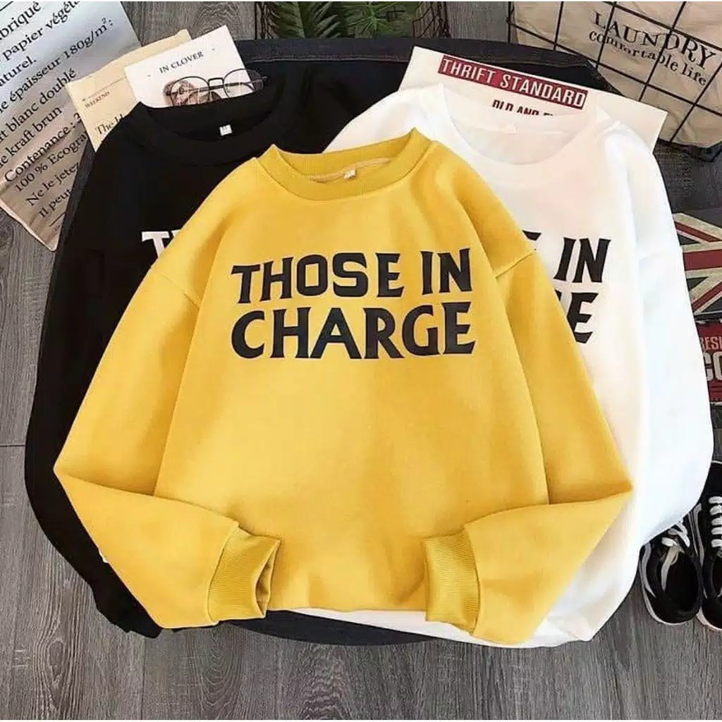 Those In Charge Sweater Sweter Fashion Wanita