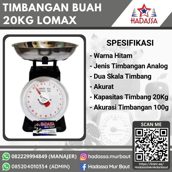 Timbangan Buah Analog 20Kg Lomax