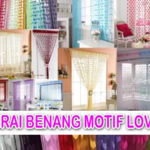 Tirai Motif Love 2