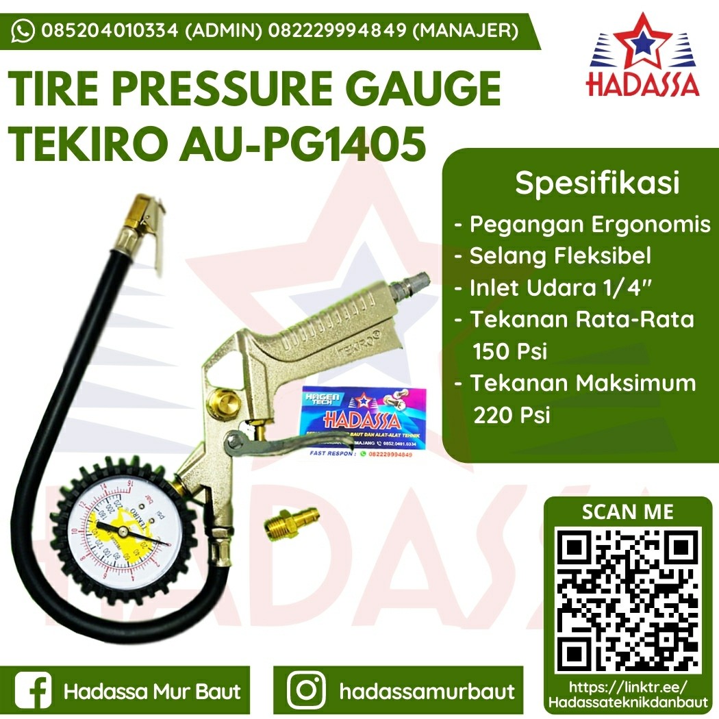 Tire Pressure Gauge Tekiro AU-PG1405