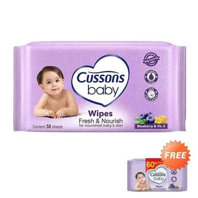 Tisu Basah Cusson Baby Wipes 50 Sheet